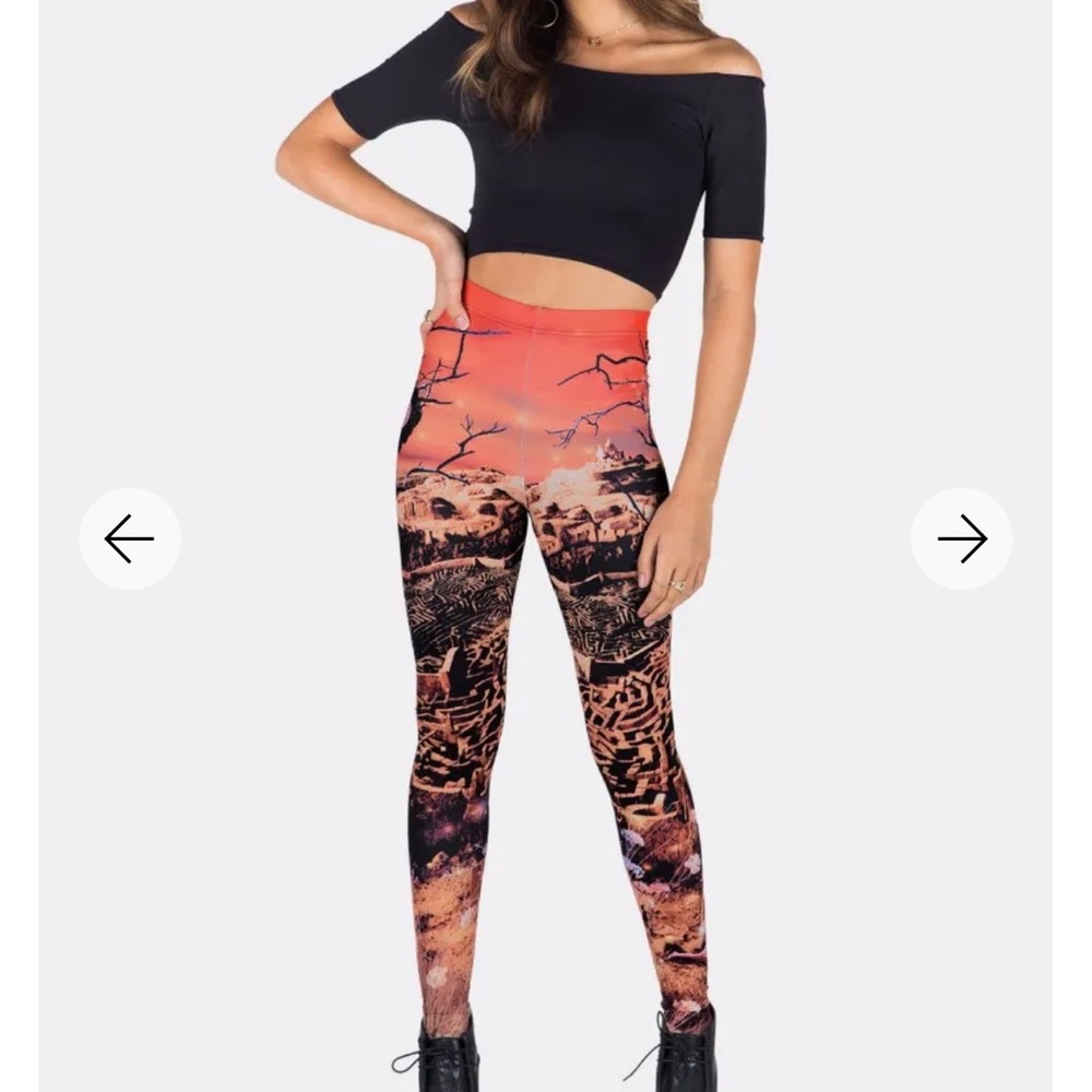 BlackMilk Clothing Labyrinth Turn Back HWMF Leggings 2018 Size Large